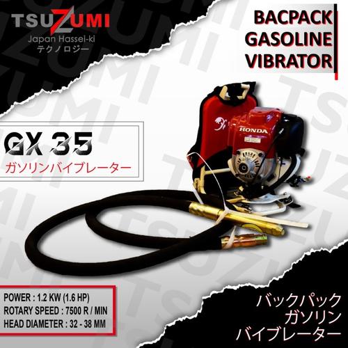 [EZM.1400280] Vibrator Concrete Semen Tsuzumi Engine Honda GX35 + Selang 32 x 3 m