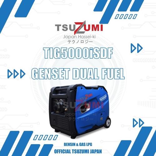 [EZM.1400297] Genset Dual Fuel 2 in 1 Gas & Bensin 4000 Watt Tsuzumi TIG5000iSDF