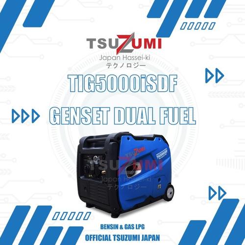 [EZM.1400298] Genset Silent 4000 Watt Dual Fuel (LPG & Gasoline) Tsuzumi TIG5000iSDF