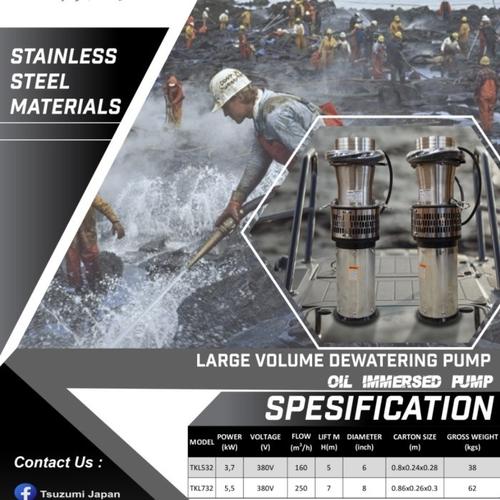 [EZM.1400319] Pompa Air Laut Stainless 6 inch TKL 532 TSUZUMI JAPAN TECHNOLOGY
