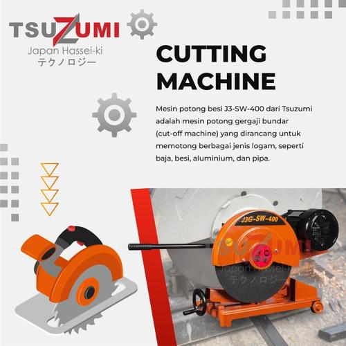 [EZM.1400340] Cutting Wheel Machine 4 Hp 3 Kw 3 Phase Tsuzumi J3G-SW-400