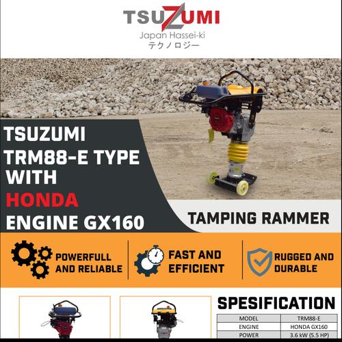 [EZM.1400383] Stamper Kuda Honda GX160 TRM88 Mesin Pemadat Aspal