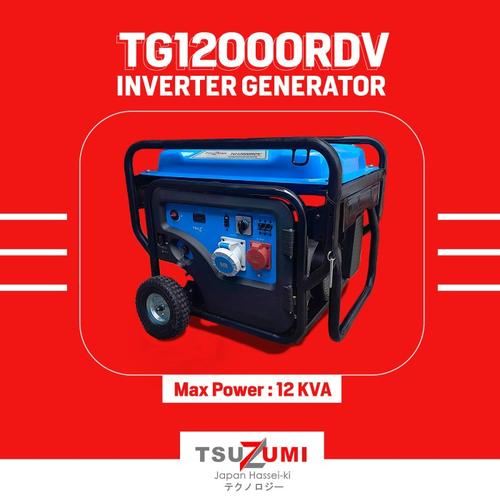 [EZM.1400431] Genset Open 12 KVA Dual Voltage Tsuzumi TG 12000 RDV Japan Technology