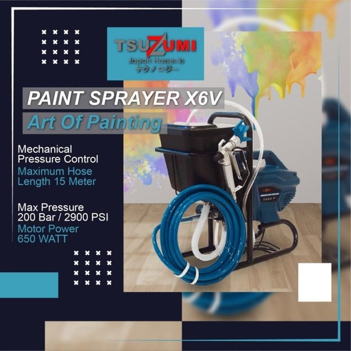 [EZM.1400472] Airless Paint Sprayer Electric X6 + Copper Alat Cat Spray Electric