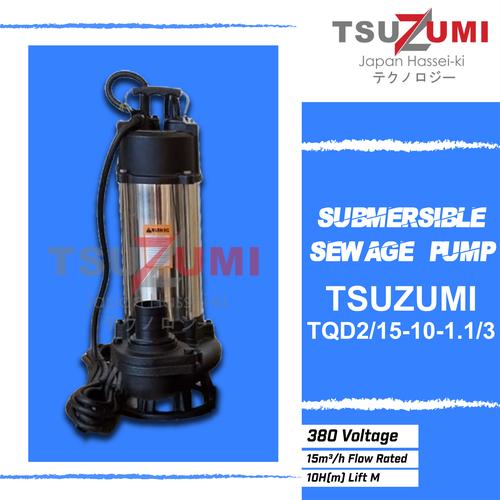 [EZM.1400515] Pompa celup Submersible pump air kotor 2 inch 3 phase Tsuzumi Japan