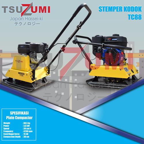 [EZM.1400534] Mesin Pemadat Aspal Stamper Kodok TC88 + Engine Tsuzumi TX200