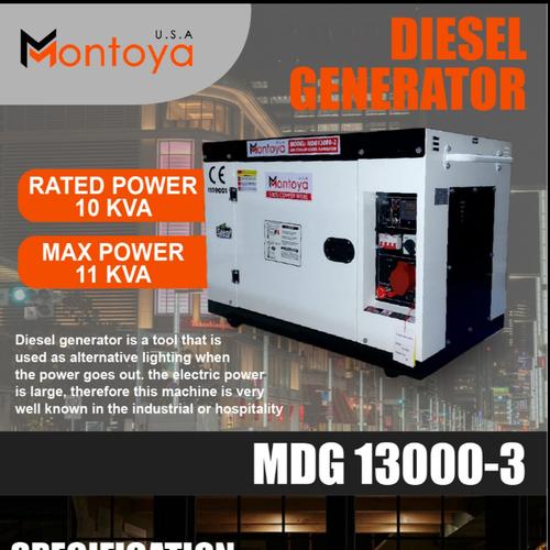 [EZM.1400570] Genset 10 KVA 3 Phase Montoya MDG 13000-3