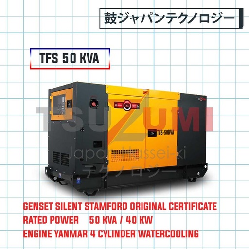 [EZM.1400813] Genset 50 KVA engine FAW by Tsuzumi Japan technology