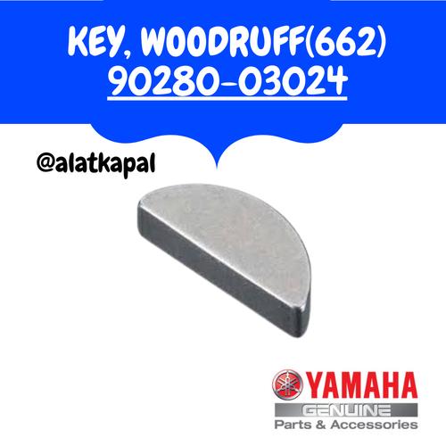 [EZM.1410030] KEY, WOODRUFF 90280-03024 UNTUK MESIN TEMPEL YAMAHA 8PK