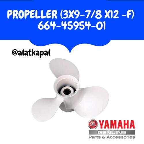 [EZM.1410039] PROPELLER (3X9-7/8 X12-F)  664-45954-01 UNTUK MESIN TEMPEL YAMAHA 25PK