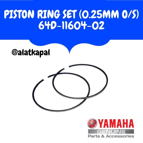 [EZM.1410128] PISTON RING SET (0.25MM O/S) 64D-11604-02 UNTUK MESIN TEMPEL YAMAHA