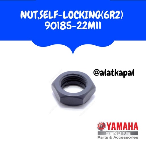 [EZM.1410227] NUT,SELF-LOCKING(6R2) 90185-22M11 untuk Mesin Tempel Yamaha 2 Tak