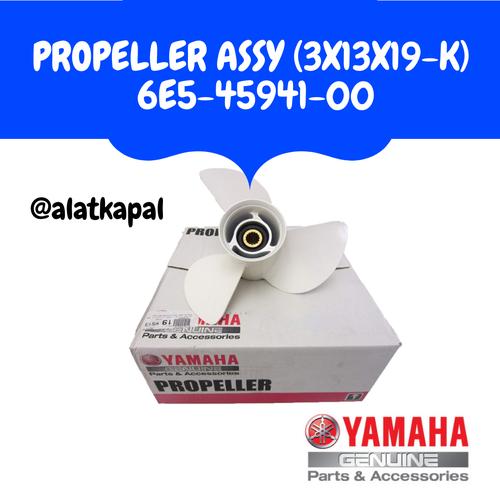 [EZM.1410447] PROPELLER ASSY (3X13X19-K) 6E5-45941-00 UNTUK MESIN TEMPEL YAMAHA 60PK