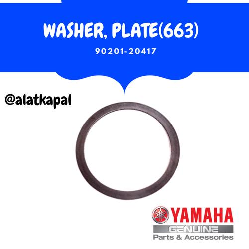 [EZM.1410489] WASHER PLATE 663 90201-20417 UNTUK MESIN TEMPEL YAMAHA 25PK - 85PK
