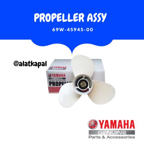 [EZM.1410613] PROPELLER ASSY 69W-45945-00 BALINGBALING UNTUK MESIN TEMPEL YAMAHA40HP