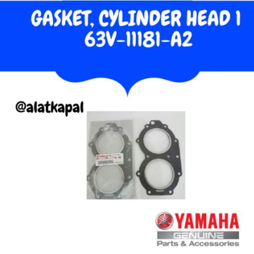 [EZM.1410651] Yamaha Gasket Cylinder Head 1 63V-11181-A2 Mesin Tempel Outboard Engin