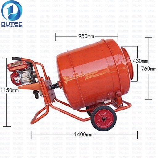 [EZM.1420077] Dutec Mixer Molen Dorong Mesin Pengaduk Semen Concrete Engine 600Liter