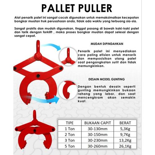 [EZM.1420149] Pallet Puller/ Alat Tarik Pallet 5 Ton