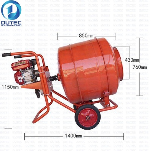 [EZM.1420078] Dutec Mixer Molen Dorong Mesin Pengaduk Semen Concrete Engine 400Liter