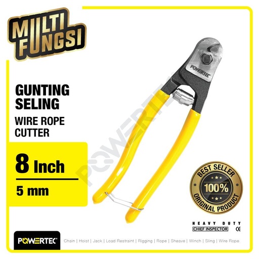 Wire Rope Cutter / Gunting Kawat Seling 8" 5mm POWERTEC