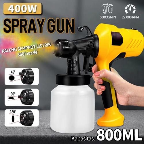 [EZO.7400828] Electric Spray ALAT Cordless LED 550W  semprot cat listrik ALAT cat semprot semprotan cat kompresor Mesin Semprot Spray ALAT - Kuning 400W