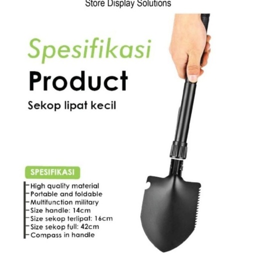 [EZO.9600915] SEKOP LIPAT MINI / CANGKUL / PACUL GERGAJI / BUAT CAMPING DAN BERKEBUN