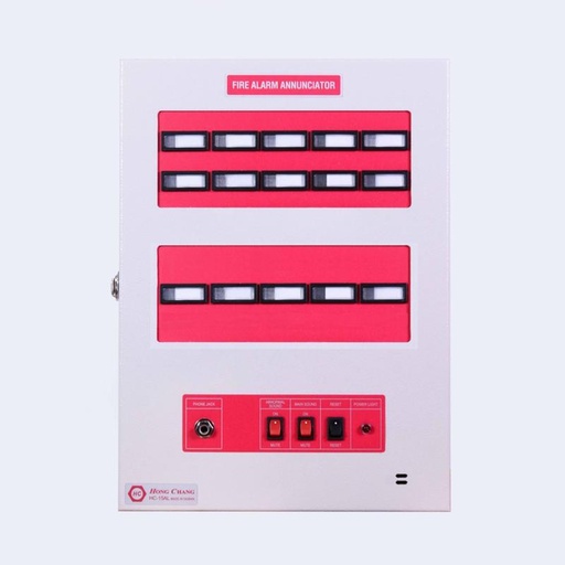 [EZO.9601276] Announciator 15 Zone Besi fire alarm safety alat pemadam HC 15 AL