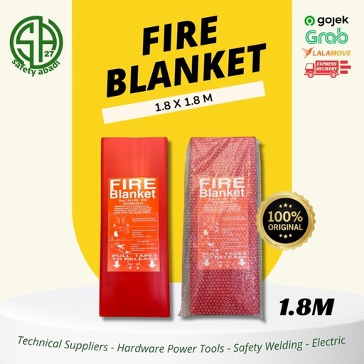 [EZO.9700025] Fire Blanket 1.8 x 1.8m / Selimut Api Fiberglass Hard Cover