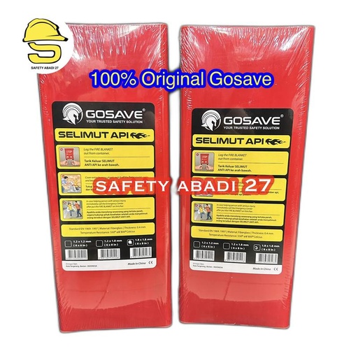 [EZO.9700169] Original Gosave Fire Blanket Selimut Api 1.8m x 1.8m