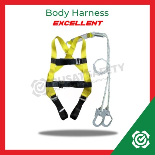 [EZO.1000081] Full Body Harness Absorber Safety Belt Excellent 0375 Double Hook