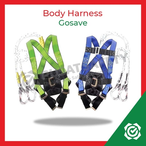[EZO.1000283] Full Body Harness Double 2 Big Hook Besar Gosave Safety Belt