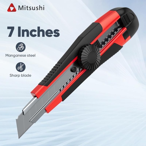 [EZM.1460156] Mitsushi Pisau Cutter / Cutter Besar/ Silet Pemotong Kertas Kater Potong Utility Cutter Knives 16cm Alat Plastik