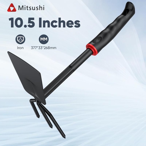 [EZM.1460185] Mitsushi Cangkul & Garpu Kombinasi 2 in 1 Camping Tools Garden Tools Pacul Garuk Mini Besi Alat Berkebun Kecil Logam