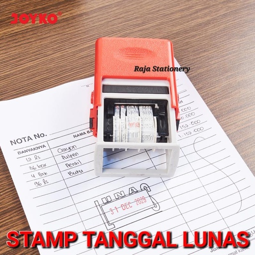 [EZO.1050295] Joyko Date Stamp LUNAS PAID / Stempel Tanggal LUNAS Joyko Tinta S-71