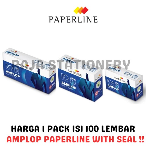 [EZO.1050344] Amplop Paperline 90 104 110 PUTIH POLOS Sedang White Envelope Box PPS