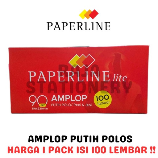 [EZO.1050372] Amplop Paperline 90 104 110 LITE Amplop Putih Polos Air Mail Envelope