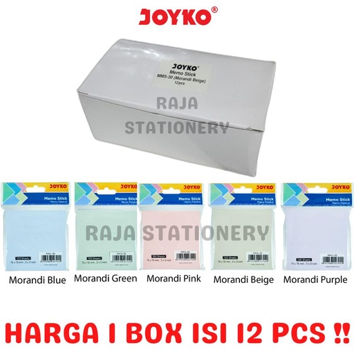[EZO.1050489] JOYKO MEMO STICK 8CM STICKY NOTES KERTAS MEMO PASTEL MMS-30 LUSIN BOX [12PCS]