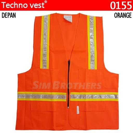 [EZO.1090079] Technovest 0155 Orange Rompi Safety