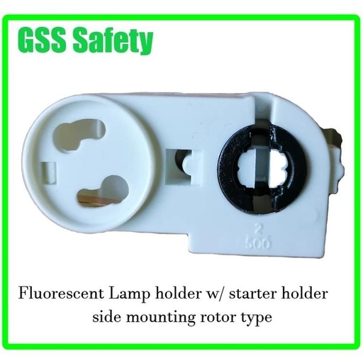 [EZO.1110048] Lamp Holder w/ Starter Holder Side Mounting Rotor - Fitting lampu TL IMPA 791537