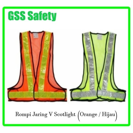 [EZO.1110787] Rompi Safety Proyek Jaring Model V Scotlight / Safety Vest Jaring