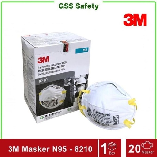 [EZO.1110806] 3M 8210 Masker Medis Disposable N95 3M Medical Mask