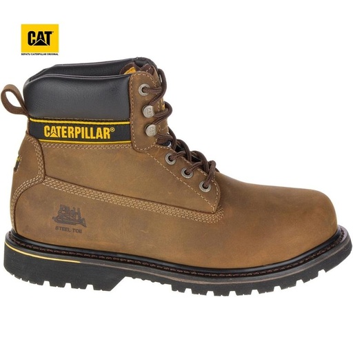 [EZO.1120006] Sepatu Safety Caterpillar Holton ST Dark Brown Original boots