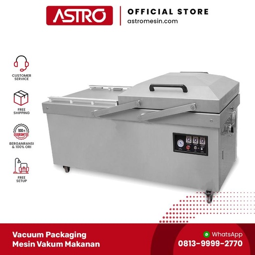 [EZO.1160102] Double Chamber Vacuum Packaging Machine DZ-700/2SA | Astro Mesin Official