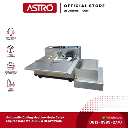 [EZO.1160285] Automatic Coding Machine Atau Mesin Cetak Expired Date HEAVYPACK | Astro Official Store