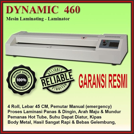 [EZO.5600093] DYNAMIC 460 | Mesin Laminating, Laminator Double Folio, Official Store