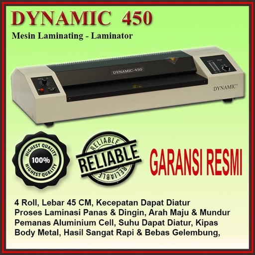 [EZO.5600094] DYNAMIC 450 | Mesin Laminating, Laminator Double Folio, Official Store