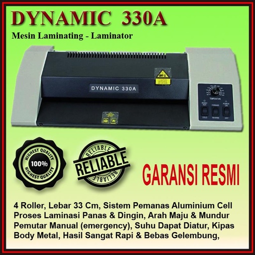 [EZO.5600095] DYNAMIC 330A | Mesin Laminating, Laminator A3 | Official Store