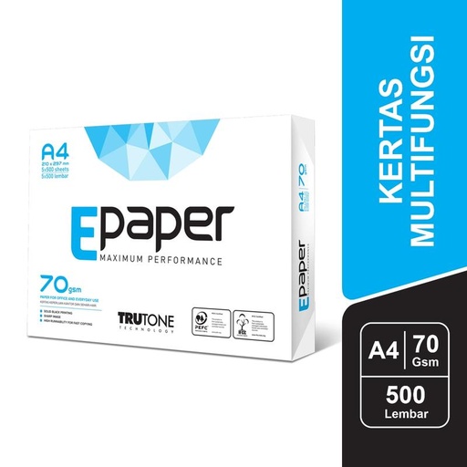 [EZO.8000120] E Paper Kertas Print / Fotocopy HVS 70 GSM A4  per RIM - ERA PC 70 A4G