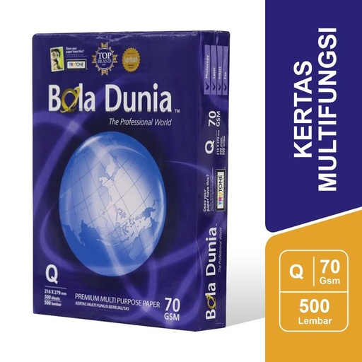 [EZO.8000124] Bola Dunia Kertas Print / Fotocopy HVS 70 GSM Q per RIM - BDA PC 70 QG