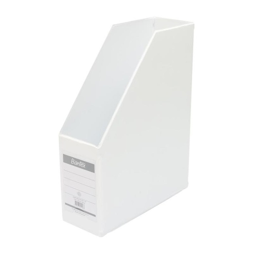 [EZO.8000624] Bantex Magazine File (Box File) 10cm Folio White #4011 07+P
